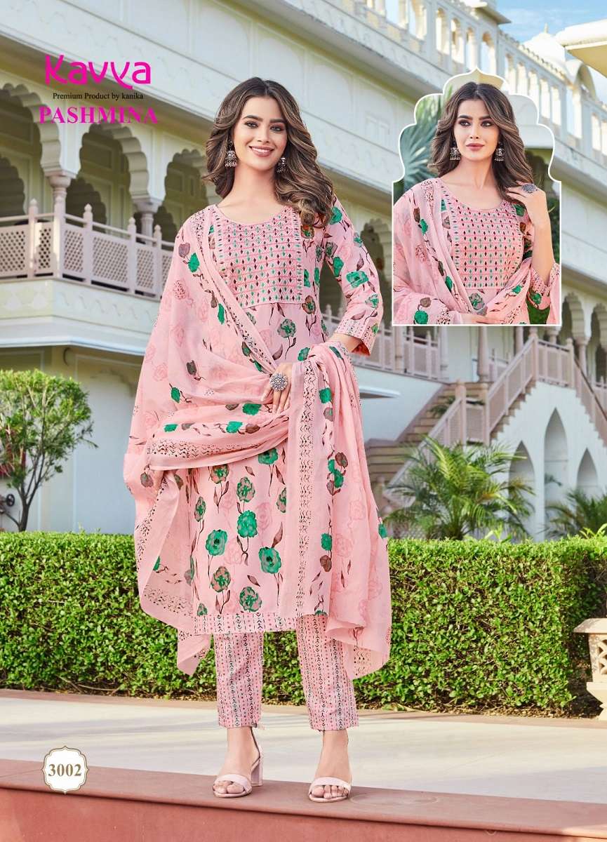 Kavya Pasmina Vol-3 Kurti Pant With Dupatta -Wholesale Catalog