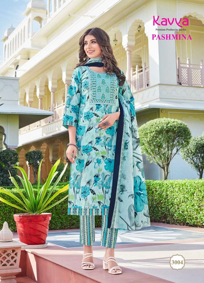 Kavya Pasmina Vol-3 Kurti Pant With Dupatta -Wholesale Catalog