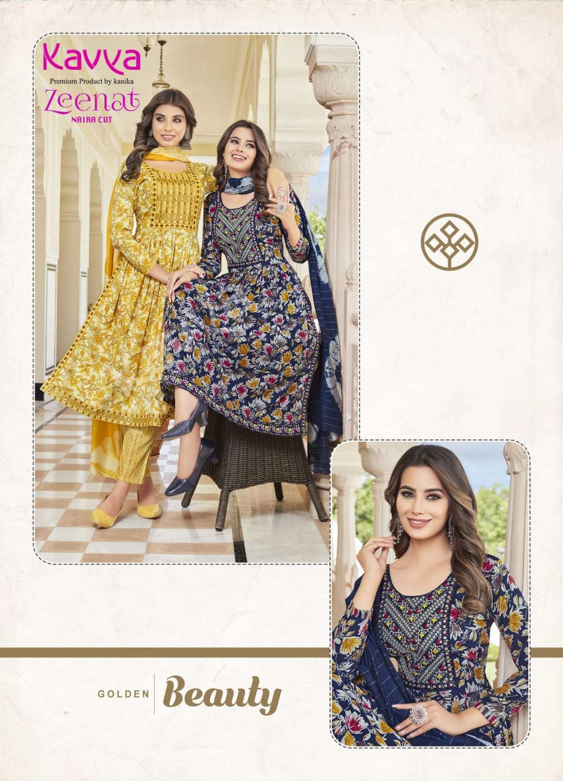 KAVYA ZEENAT VOL 3 naira cut Kurti Wholesale catalog