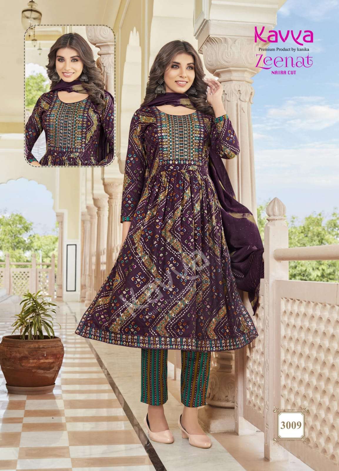KAVYA ZEENAT VOL 3 naira cut Kurti Wholesale catalog