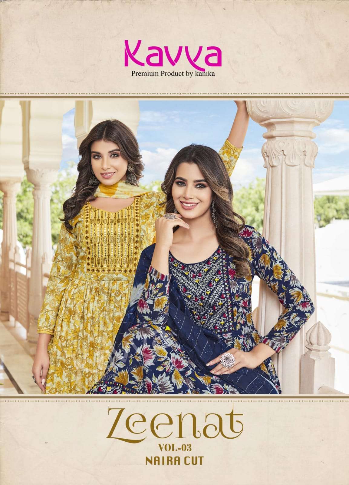 KAVYA ZEENAT VOL 3 naira cut Kurti Wholesale catalog