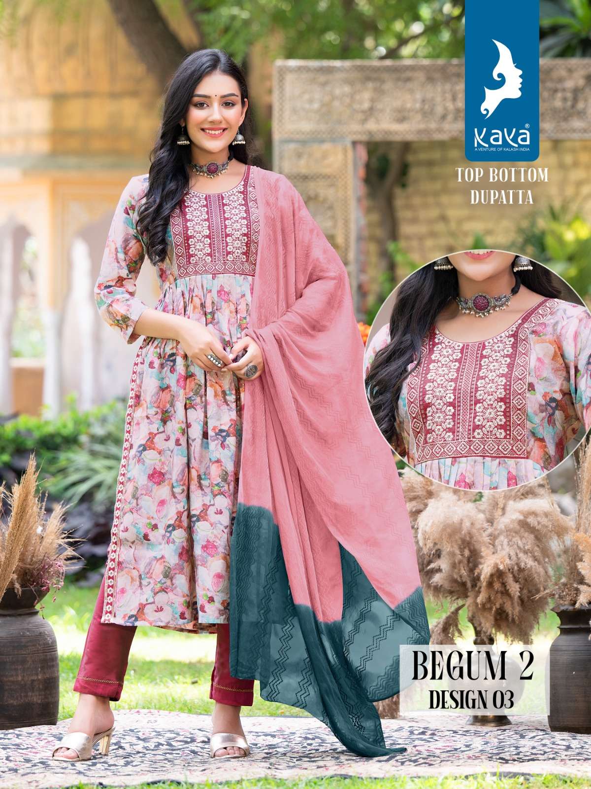 KAYA BEGUM 2 Naira Cut Kurti Wholesale catalog
