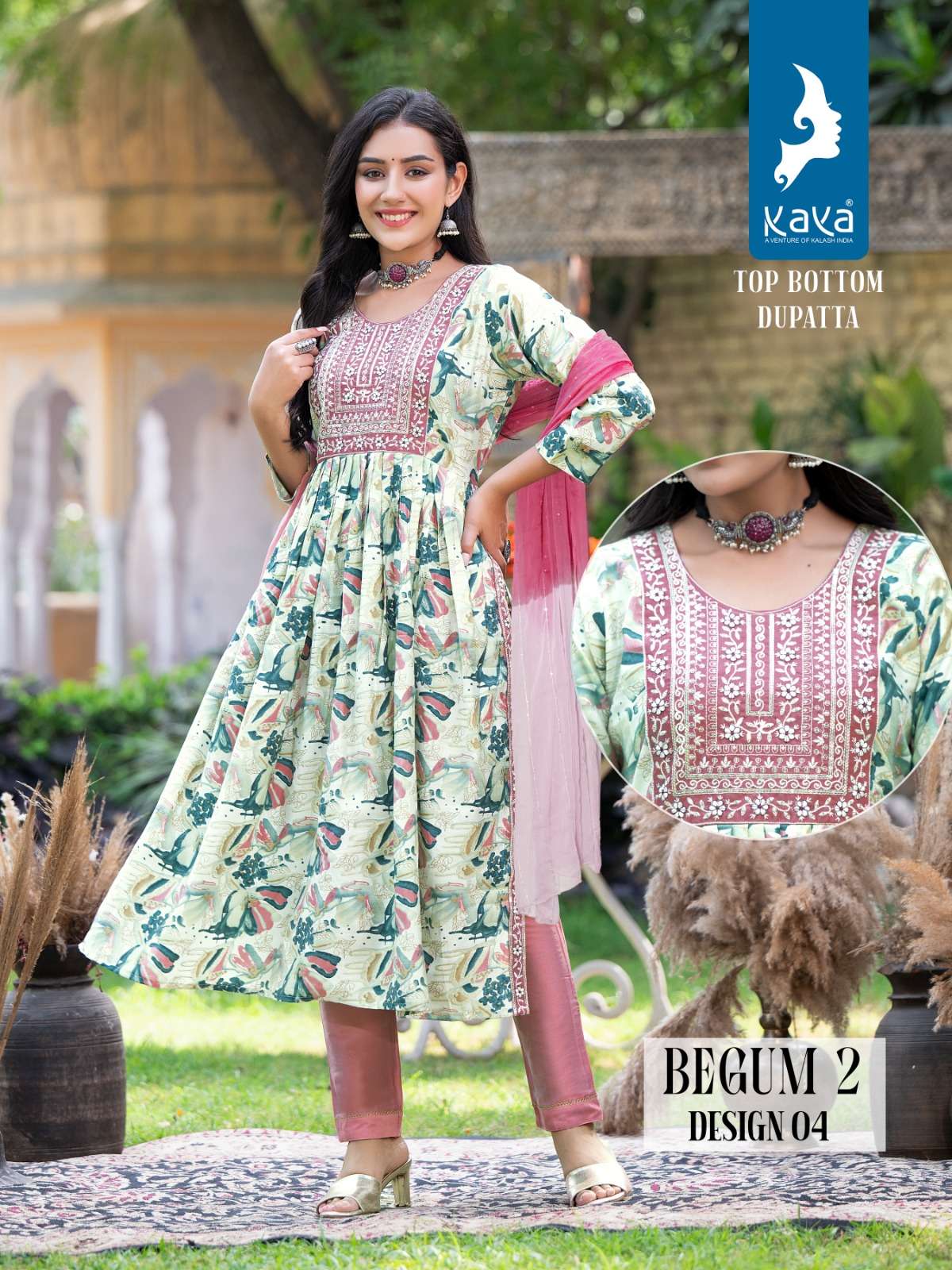 KAYA BEGUM 2 Naira Cut Kurti Wholesale catalog