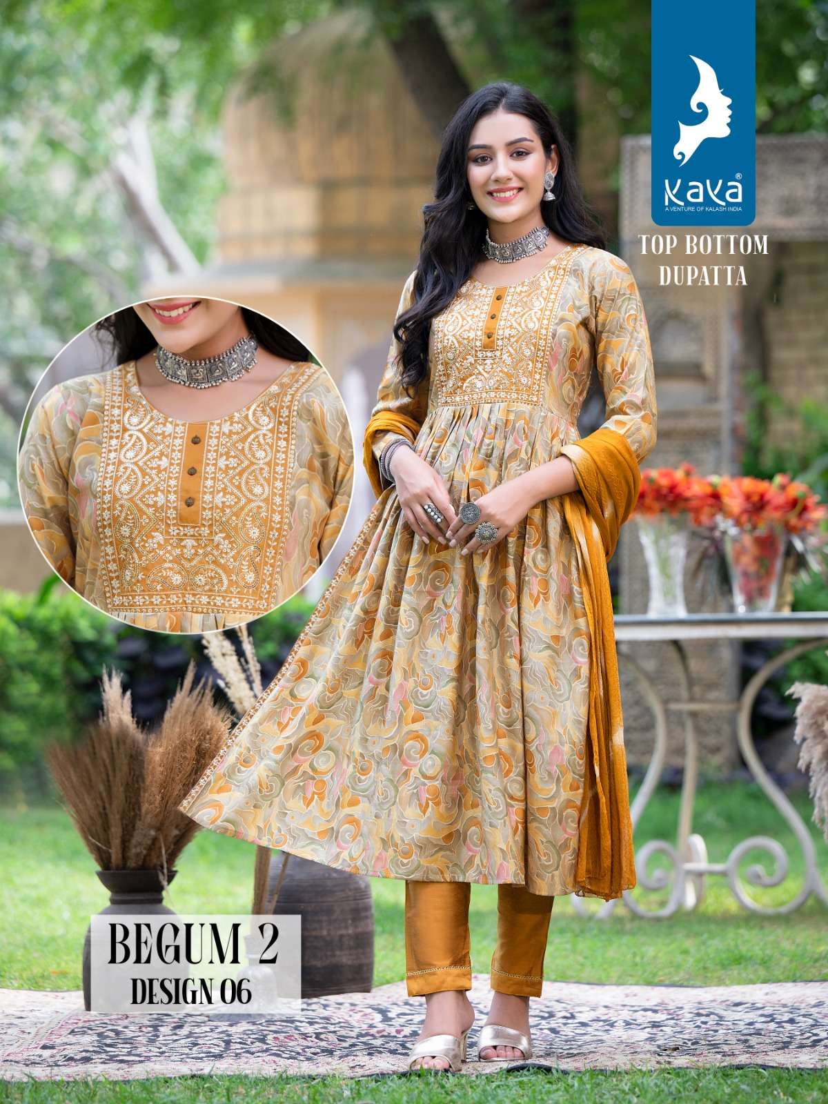 KAYA BEGUM 2 Naira Cut Kurti Wholesale catalog