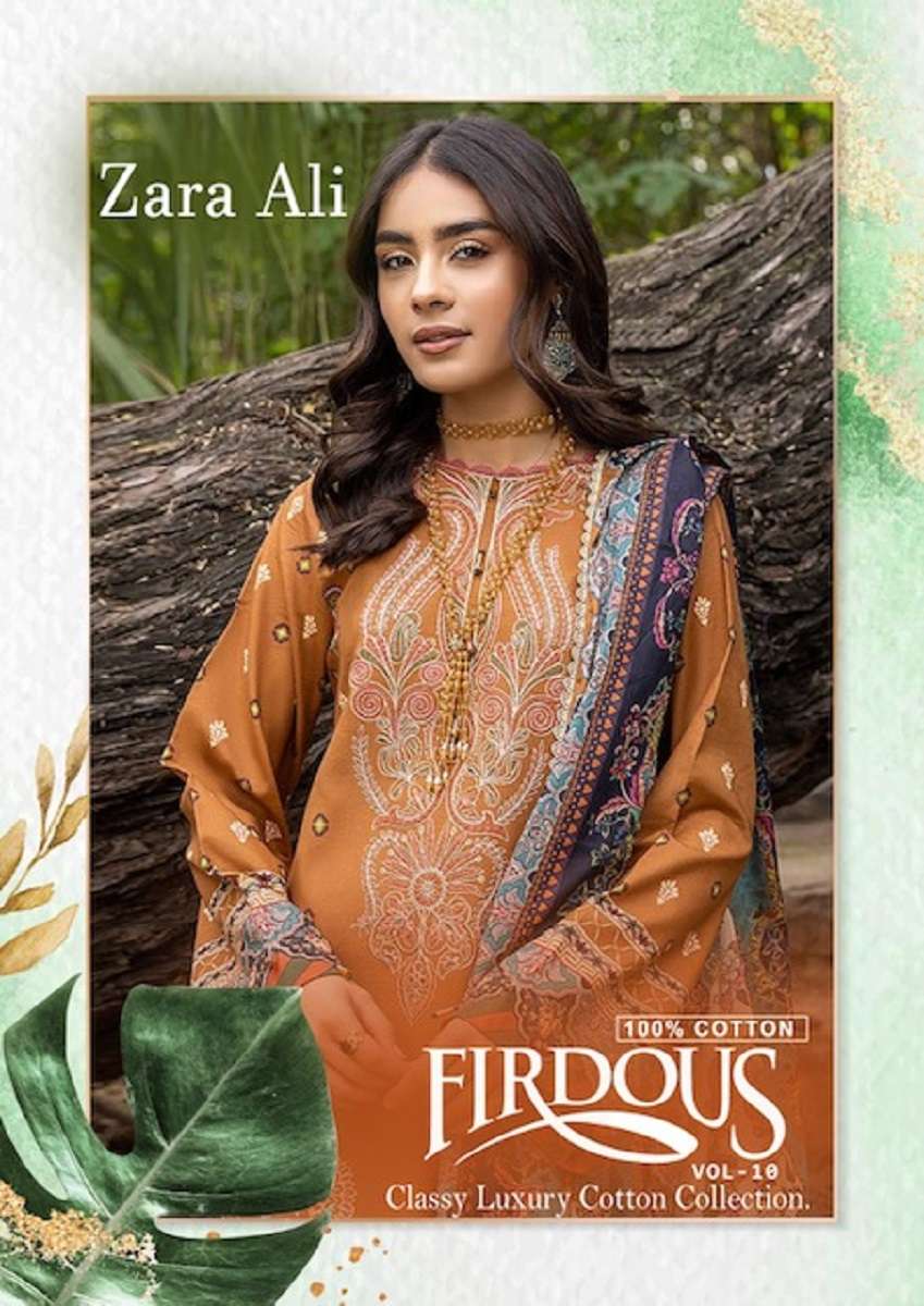 Keval Zara Ali Firduous Vol-10 -Dress Material -Wholesale Catalog