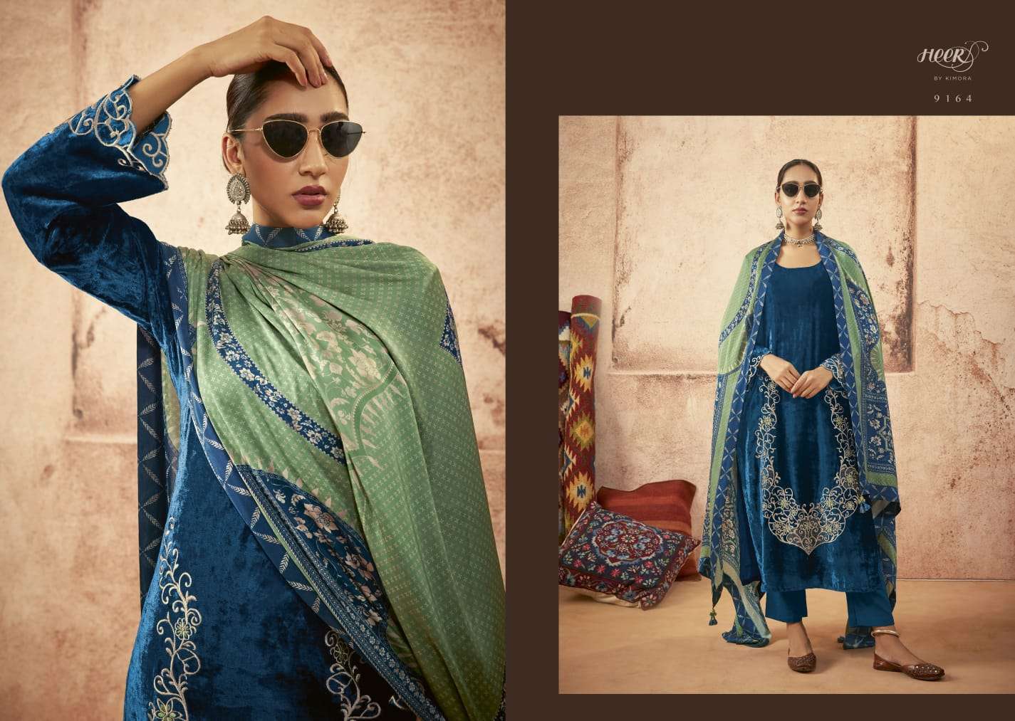 Kimora Heer Libaas E Ishq Velvet Salwar Kameez Wholesale catalog 