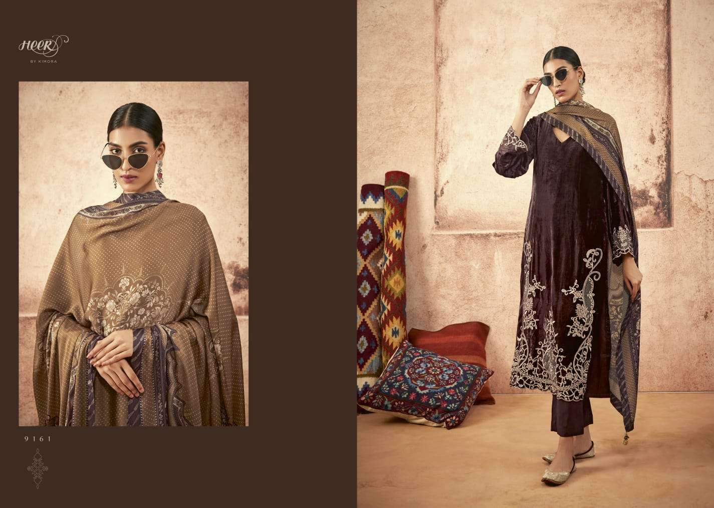 Kimora Heer Libaas E Ishq Velvet Salwar Kameez Wholesale catalog 