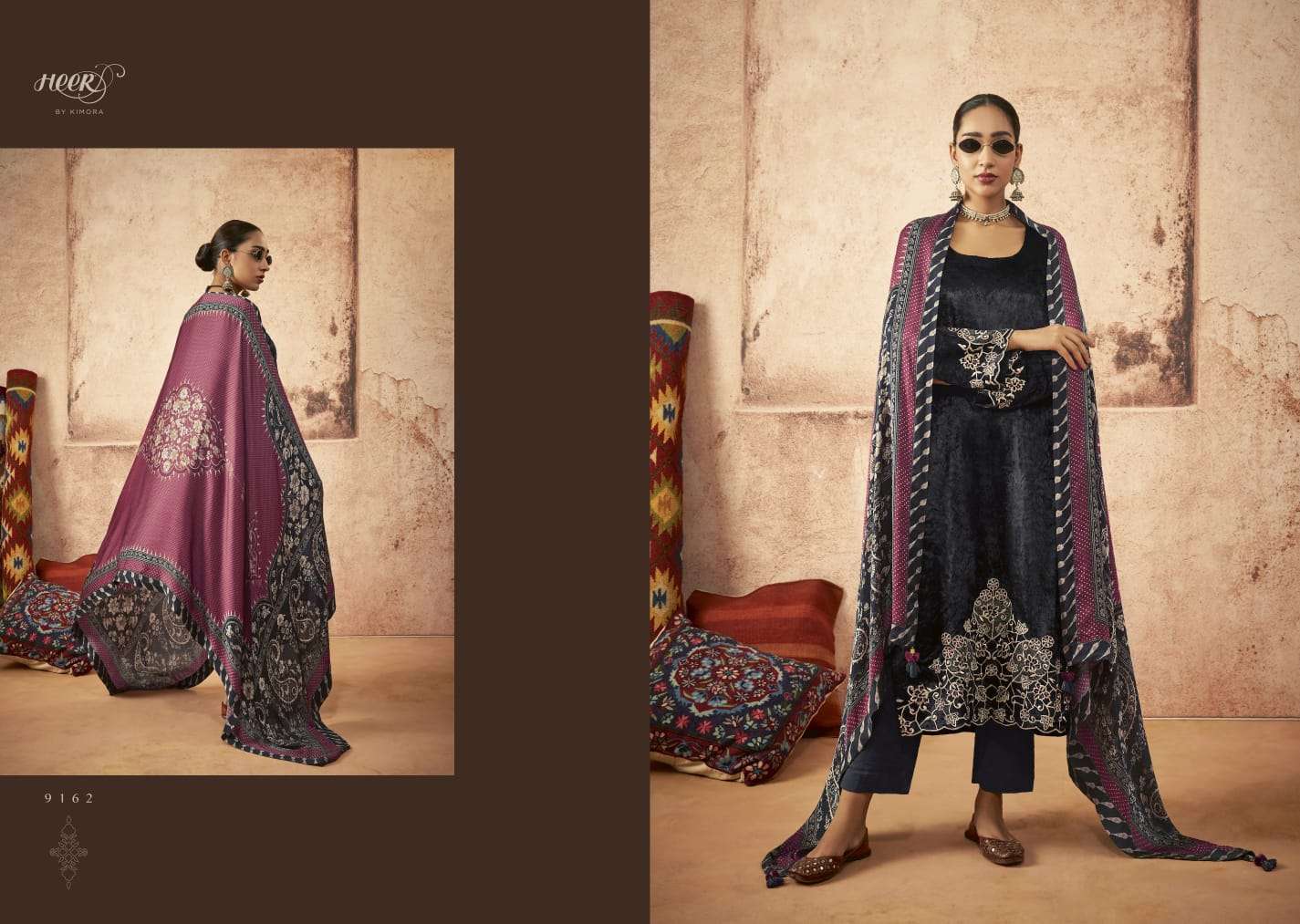 Kimora Heer Libaas E Ishq Velvet Salwar Kameez Wholesale catalog 