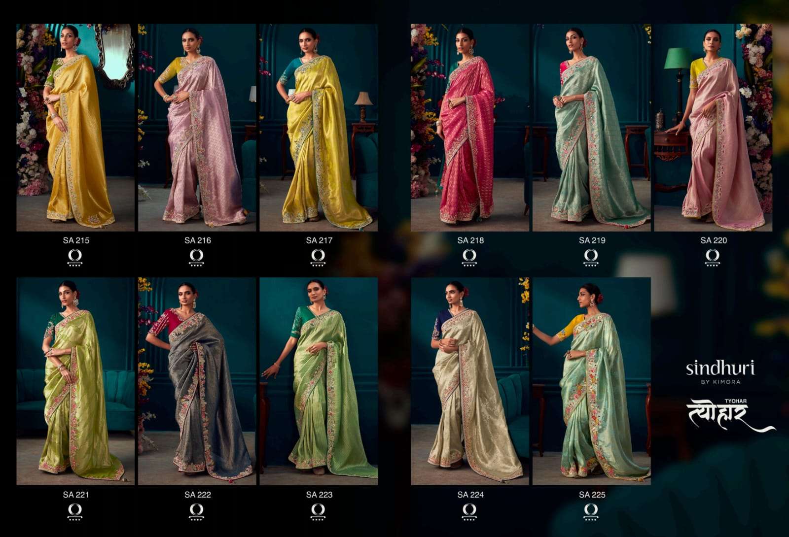 Kimora Sindhuri Tyohaar Festive Wear Heavy Saree Wholesale catalog