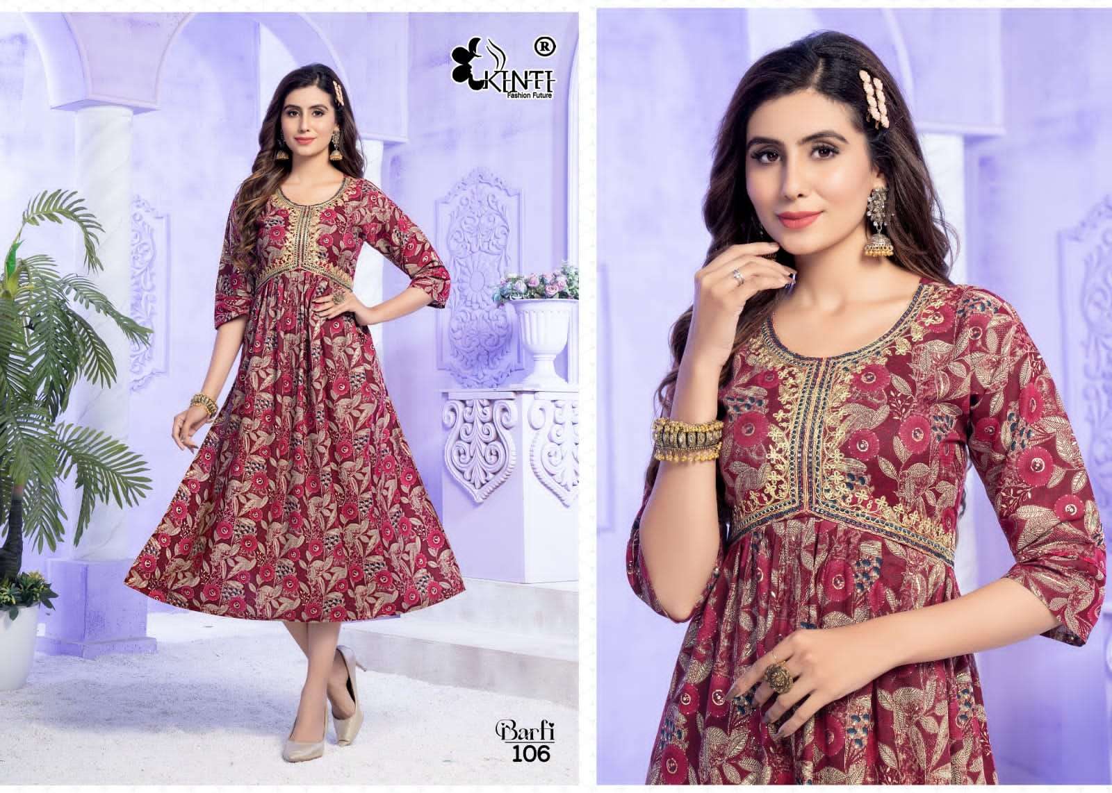 KINTI Barfi Kurti Wholesale catalog