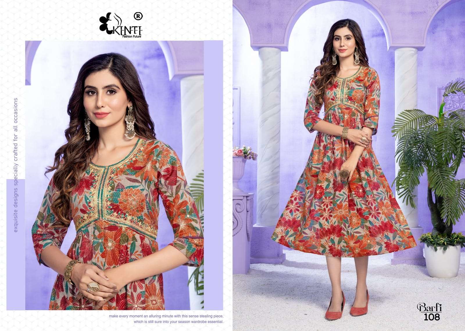 KINTI Barfi Kurti Wholesale catalog