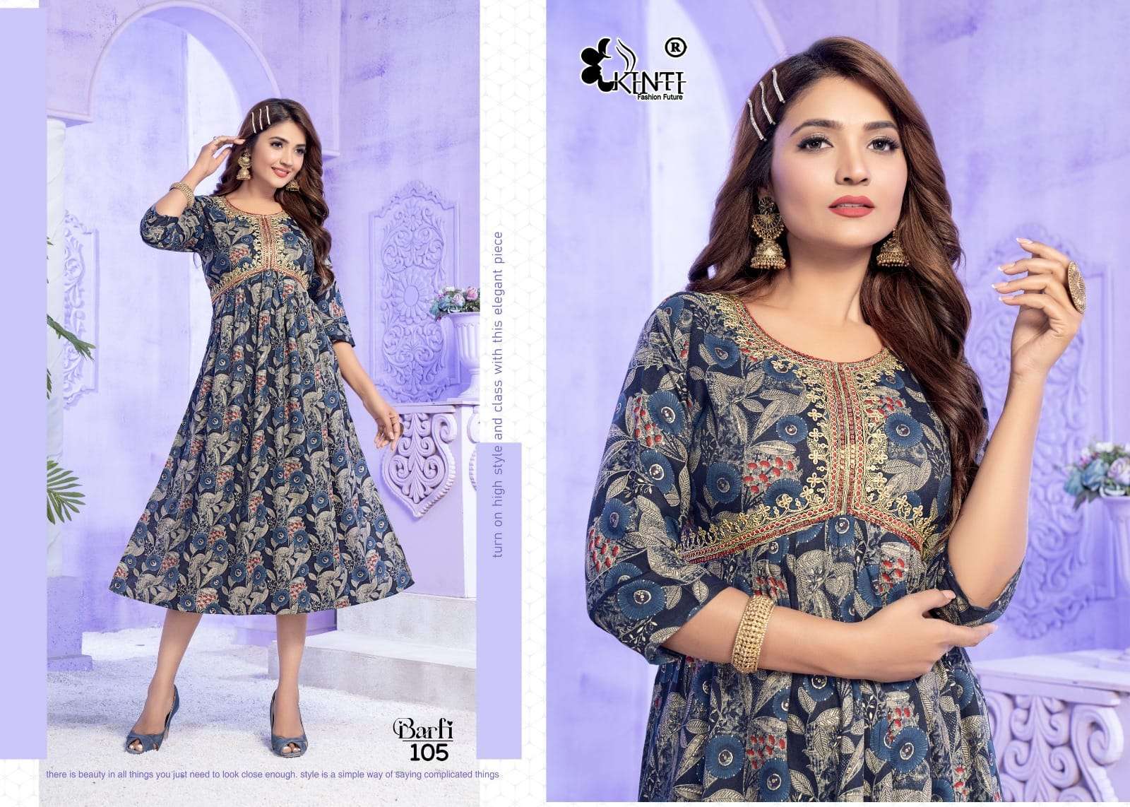 KINTI Barfi Kurti Wholesale catalog