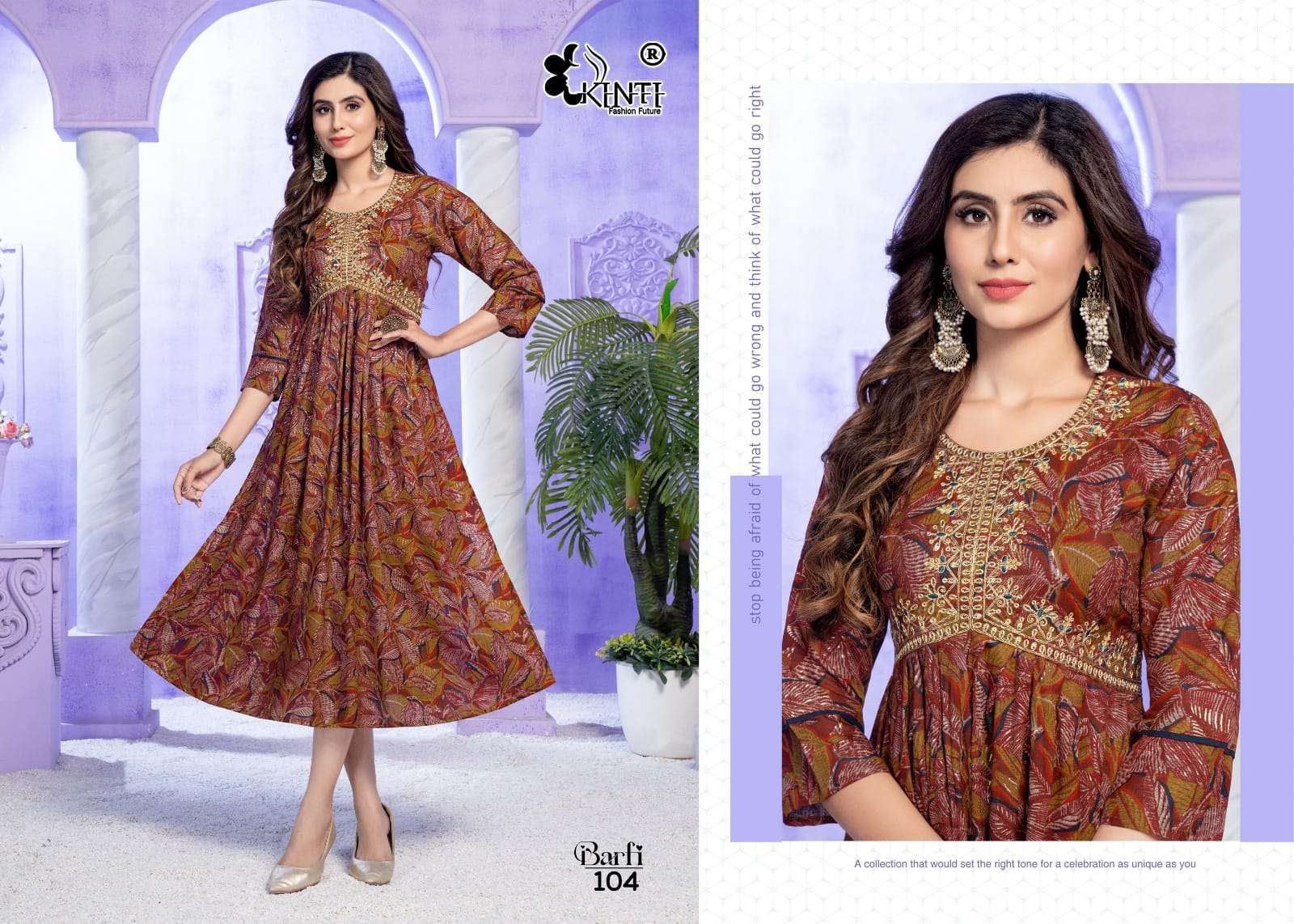 KINTI Barfi Kurti Wholesale catalog