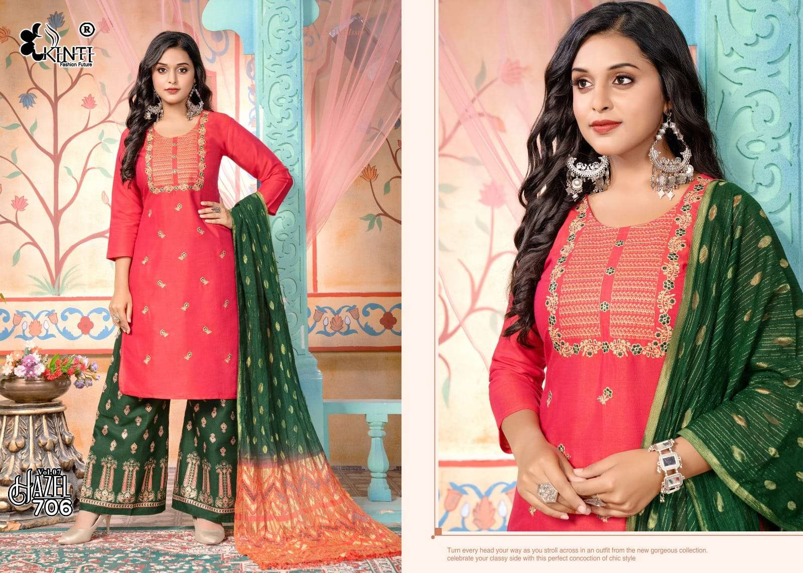 Kinti Hazel Vol 7 Rayon Kurti Plazo With Dupatta Wholesale catalog