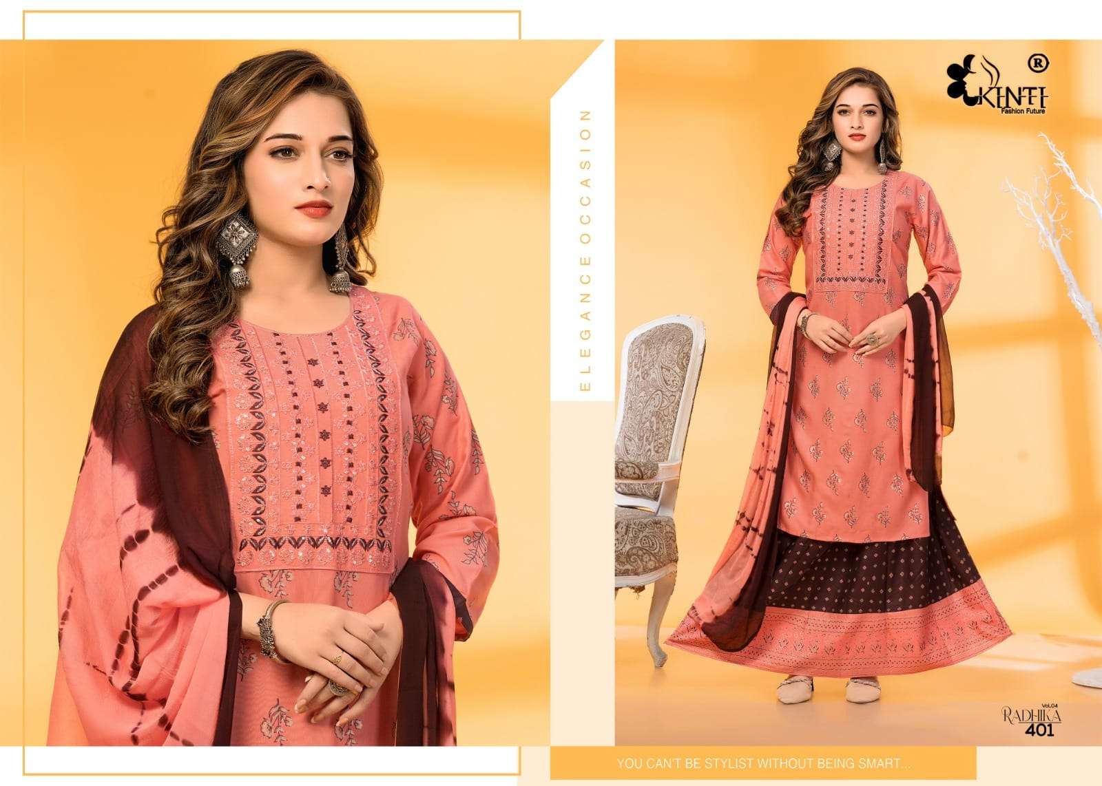 Kinti Radhika Vol 4 Heavy Rayon Kurti Skirt With Dupatta Wholesale catalog