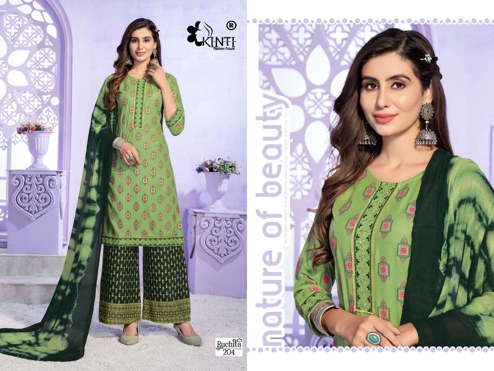Kinti Ruchita Vol 2 Fancy Kurti Plazo With Dupatta Wholesale catalog