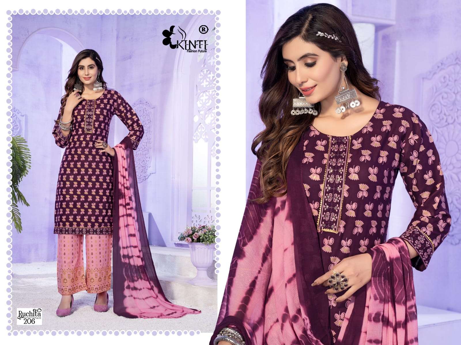 Kinti Ruchita Vol 2 Fancy Kurti Plazo With Dupatta Wholesale catalog