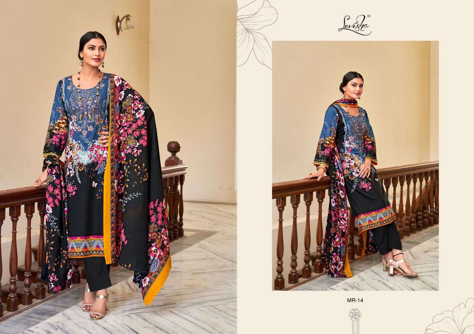 Levisha MAHIRI Pakistani LAWN Suits Wholesale catalog