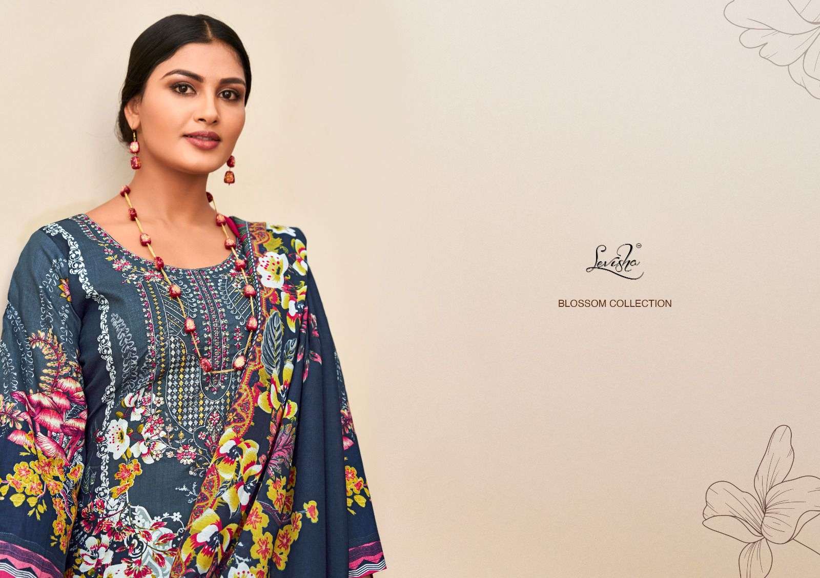 Levisha MAHIRI Pakistani LAWN Suits Wholesale catalog