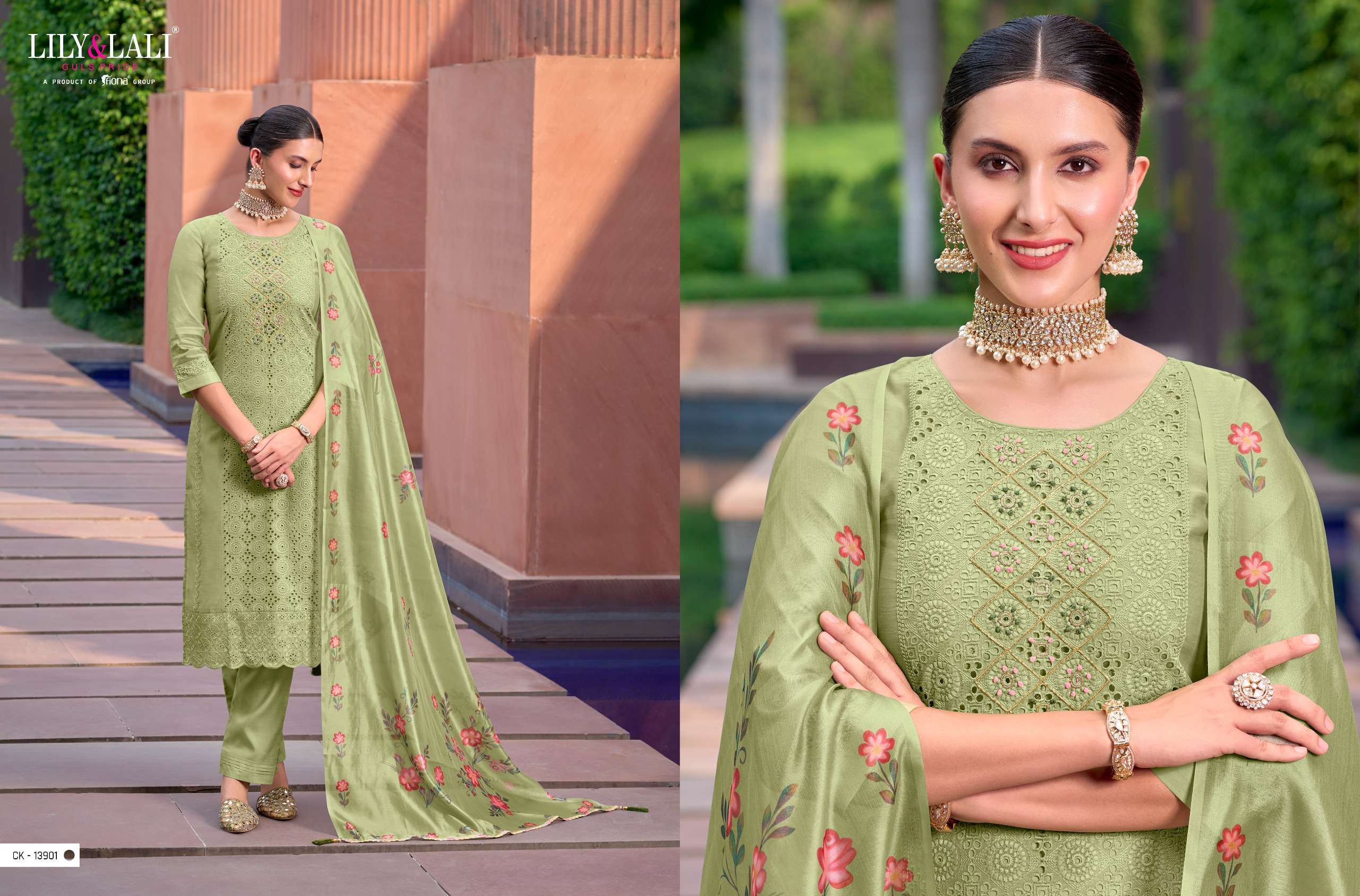 LILY & LALI CHIKENKARI Vol-2 Kurti Wholesale catalog