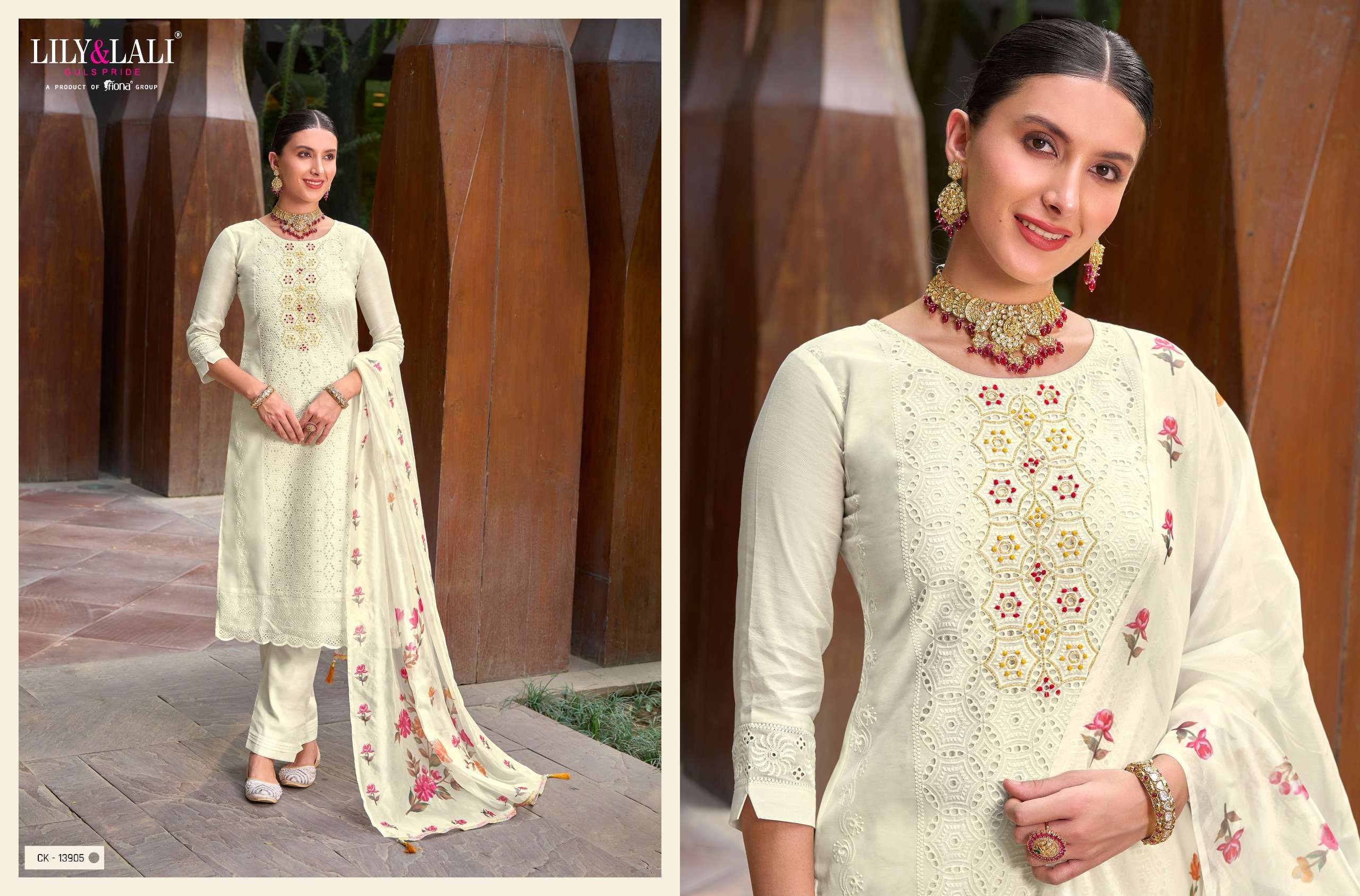 LILY & LALI CHIKENKARI Vol-2 Kurti Wholesale catalog