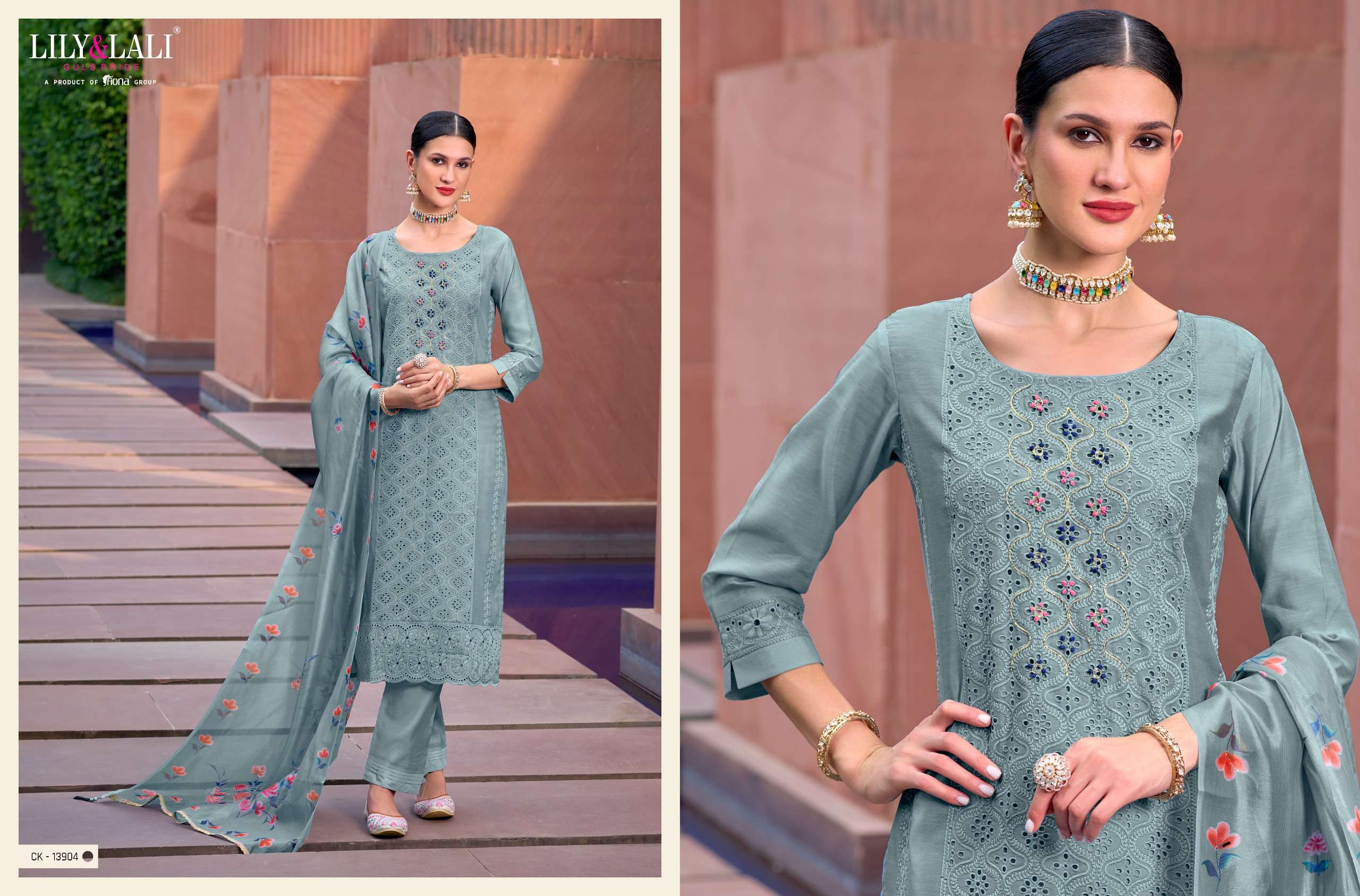 LILY & LALI CHIKENKARI Vol-2 Kurti Wholesale catalog