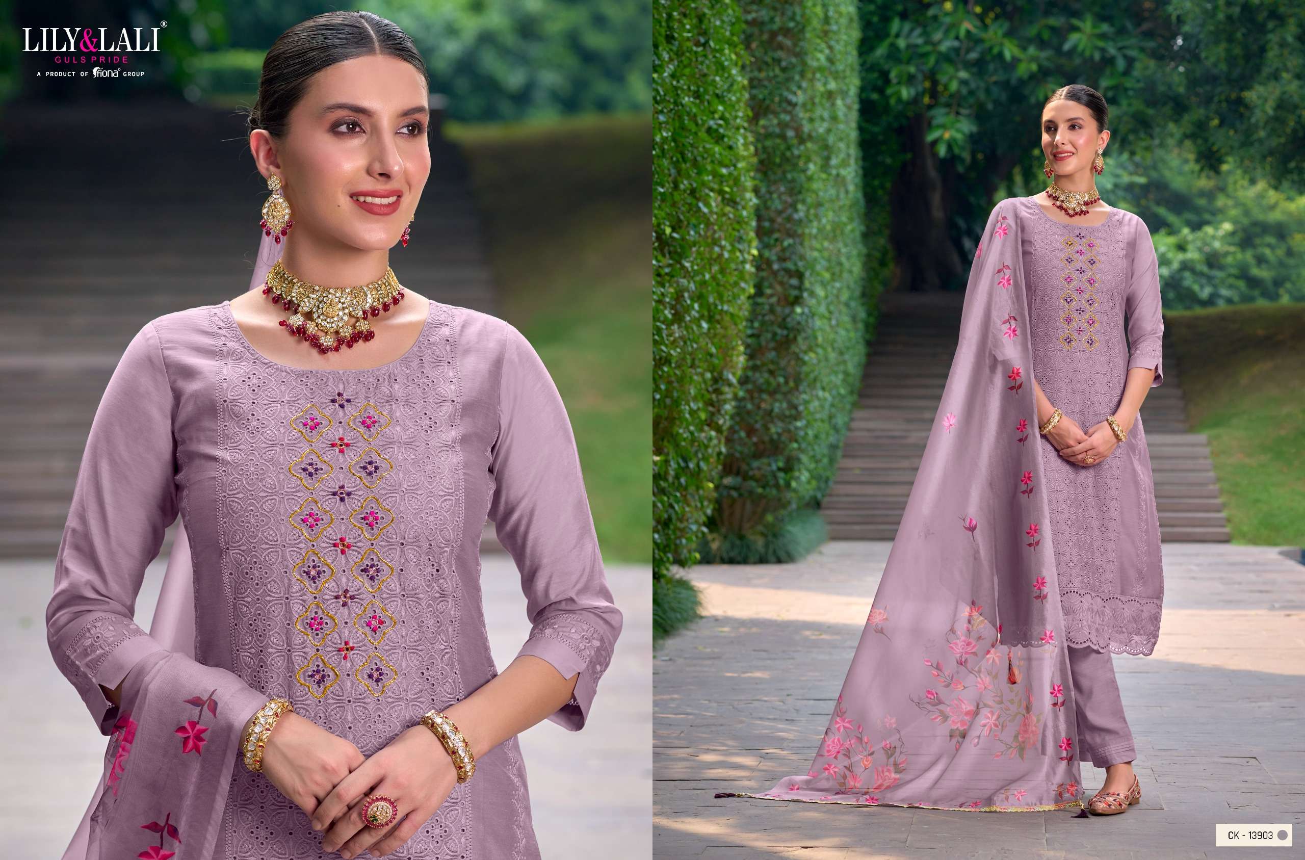 LILY & LALI CHIKENKARI Vol-2 Kurti Wholesale catalog