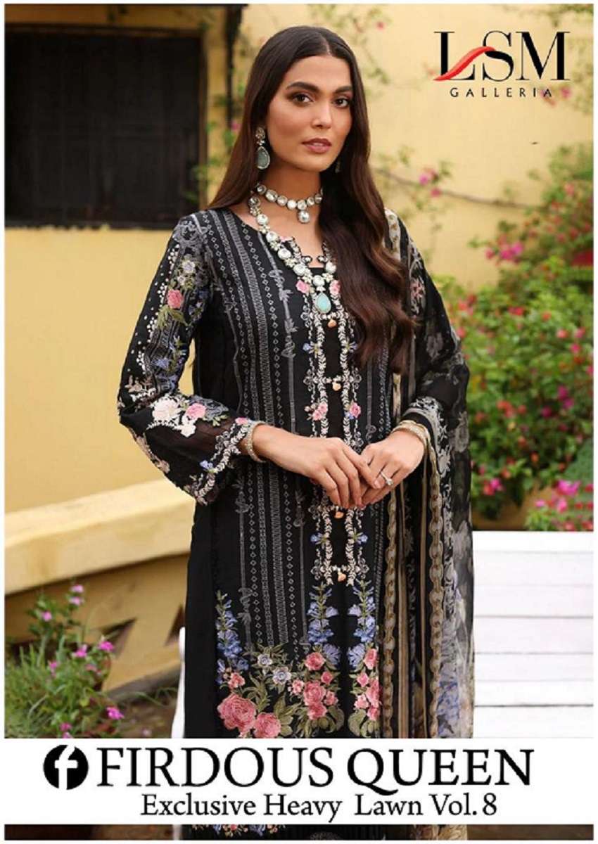 Lsm Firdous Queen Vol-8 – Exclusive Heavy Lawn - Wholesale Catalog