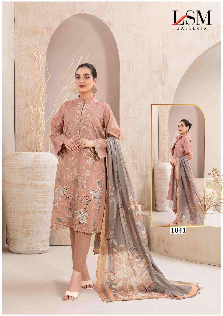 Lsm Parian Dream Vol 5 Heavy Luxury Lawn Dress Material Wholesale catalog