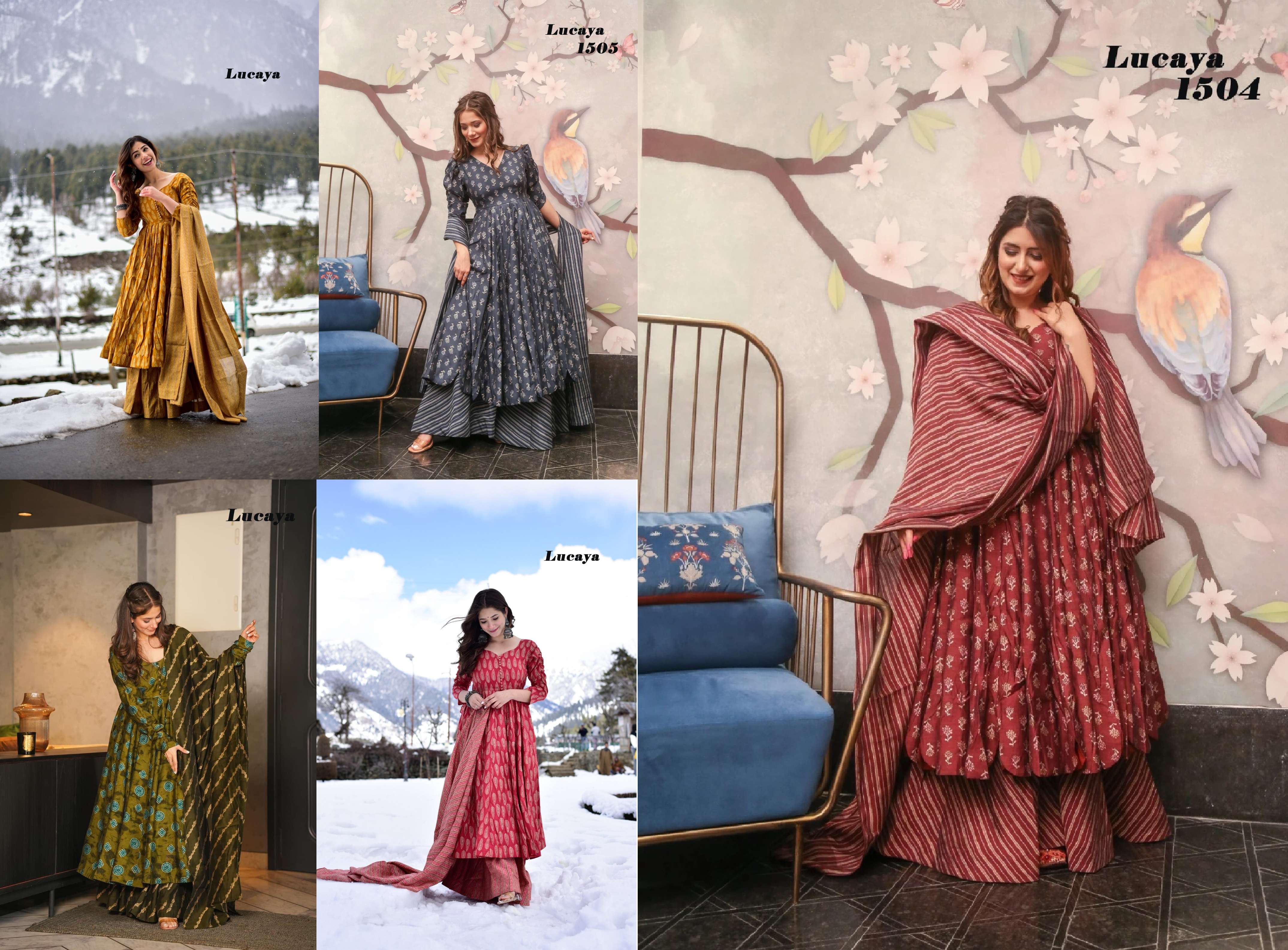 Lucaya Vol 15 Beautiful Printed Kurti Palazo With Dupatta Wholesale catalog