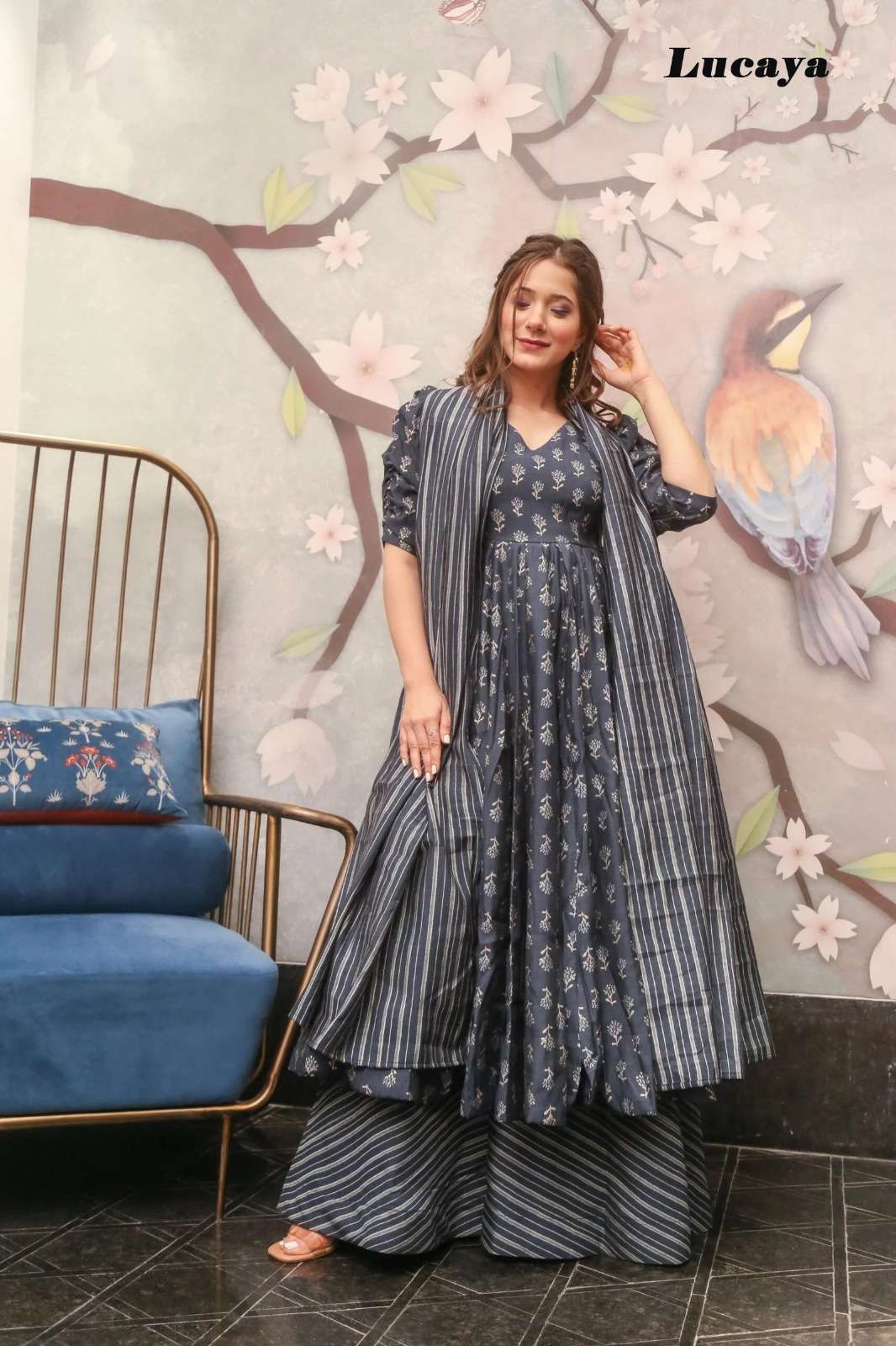 Lucaya Vol 15 Beautiful Printed Kurti Palazo With Dupatta Wholesale catalog