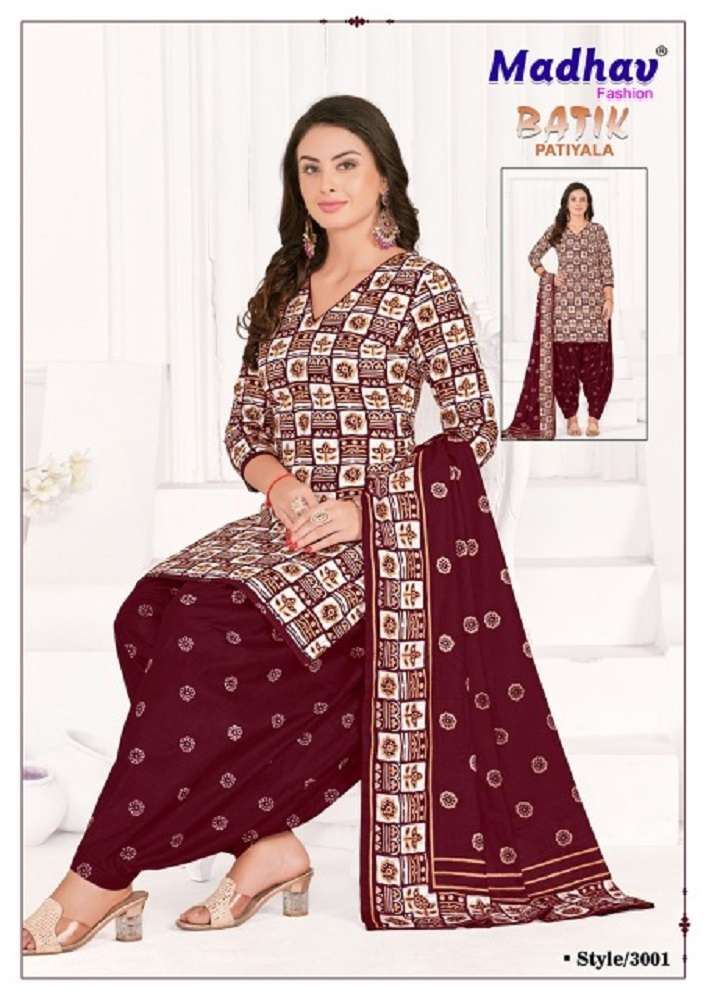 Madhav Batik Patiyala Vol-3 -Dress Material -Wholesale Catalog