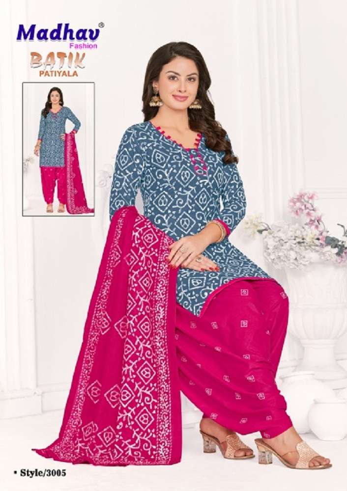 Madhav Batik Patiyala Vol-3 -Dress Material -Wholesale Catalog