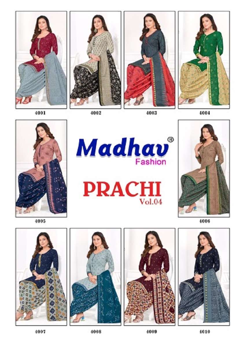 Madhav Prachi Vol-4 -Dress Material -Wholesale Catalog