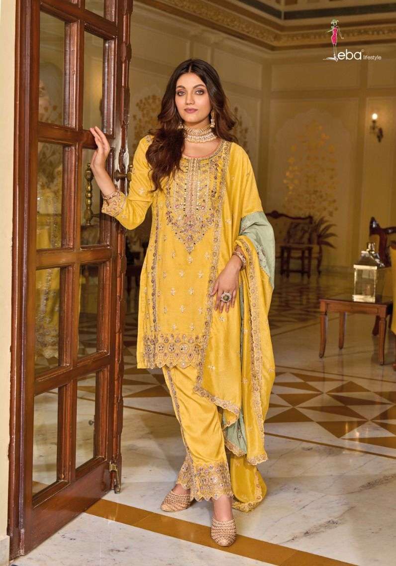 MAHI premium silk with emboidery work Salwar Kameez dress materials Wholesale catalog
