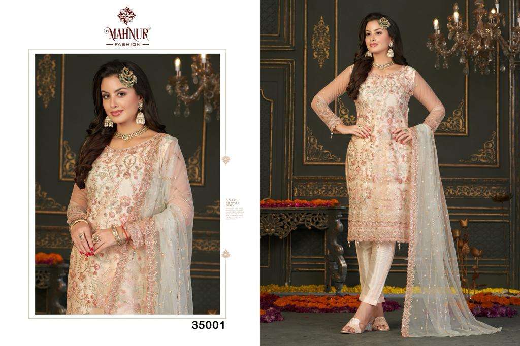 Mahnur Vol 35 Organza Pakistani Salwar Kameez Wholesale catalog