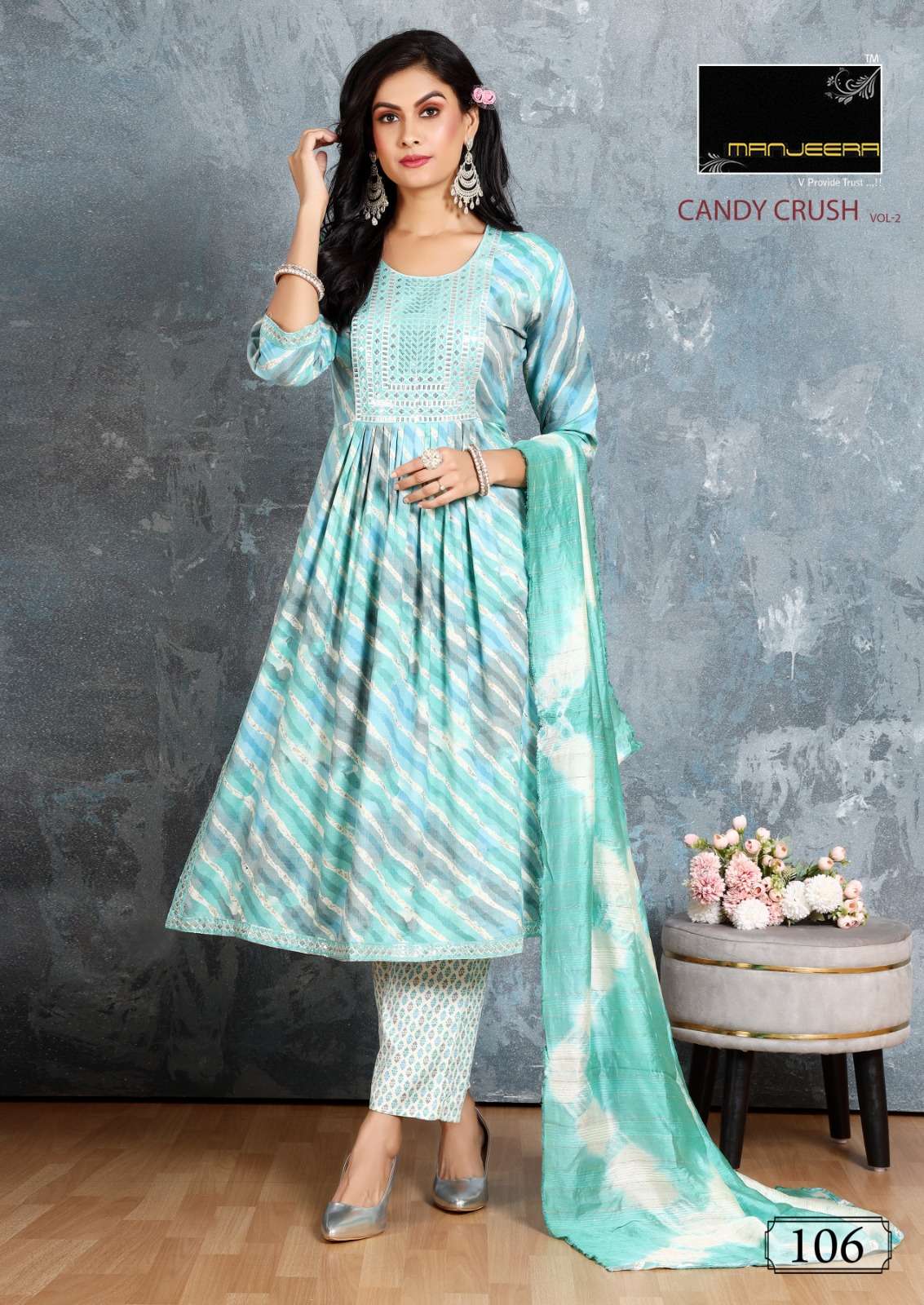 Manjeera Candy Crush Vol 2 Festive Wear Ready Made Wholesale catalog