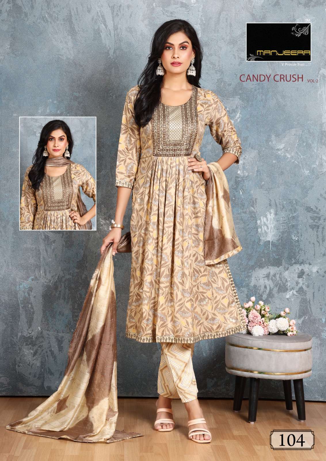 Manjeera Candy Crush Vol 2 Festive Wear Ready Made Wholesale catalog
