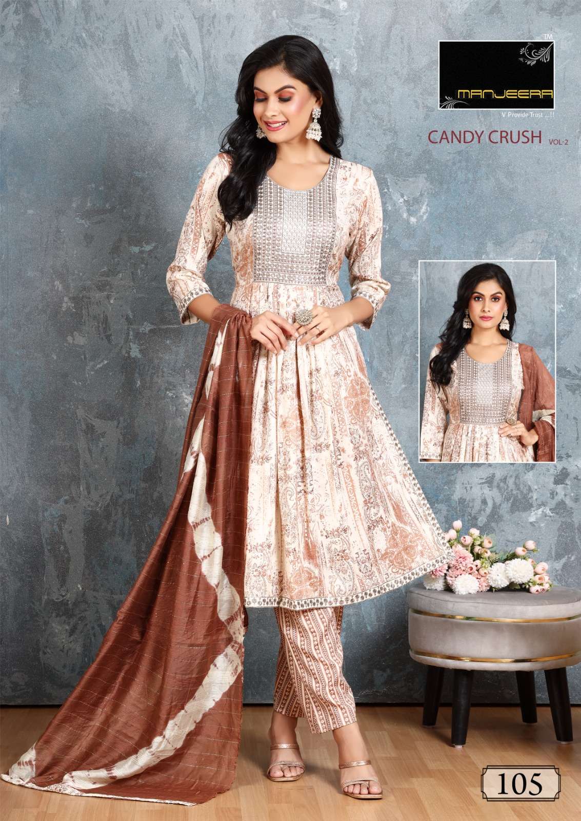 Manjeera Candy Crush Vol 2 Festive Wear Ready Made Wholesale catalog