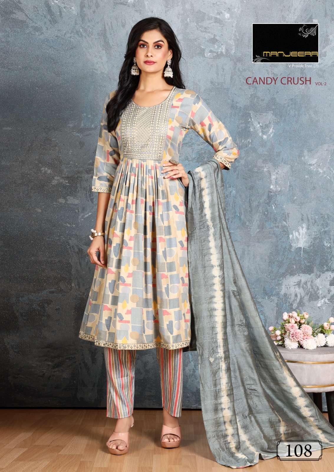 Manjeera Candy Crush Vol 2 Festive Wear Ready Made Wholesale catalog