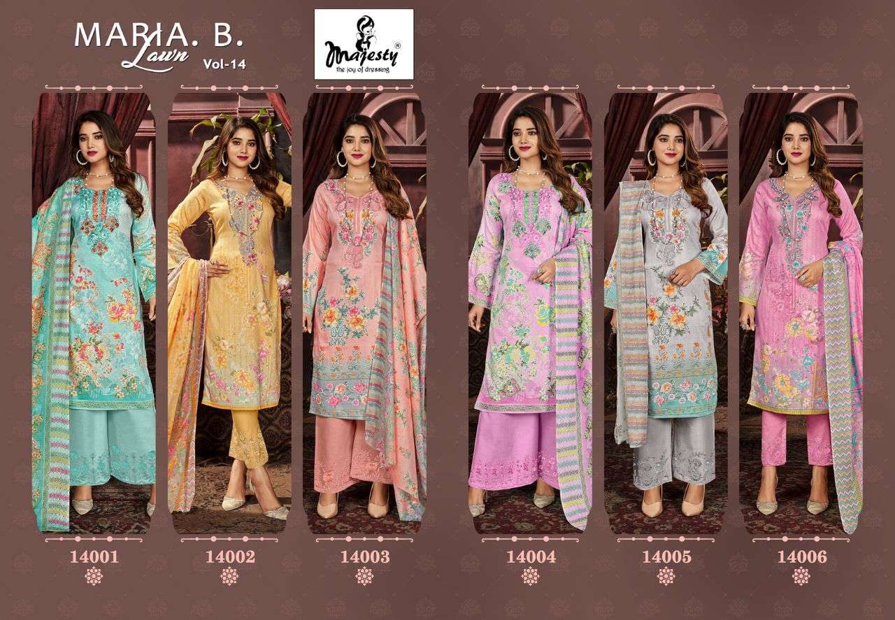 MARIA B lawn Vol -14 Salwar Kameez Wholesale catalog
