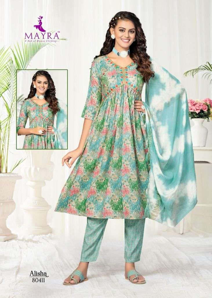 MAYRA FASHION ALISHA ALIYA Cut Kurti Wholesale catalog