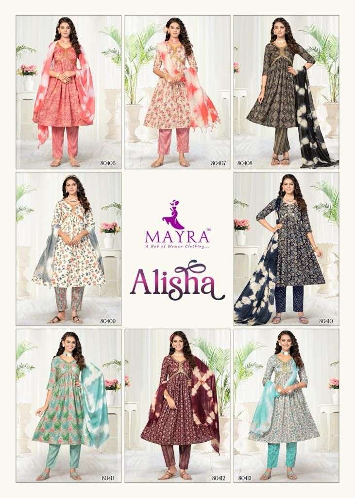 MAYRA FASHION ALISHA ALIYA Cut Kurti Wholesale catalog