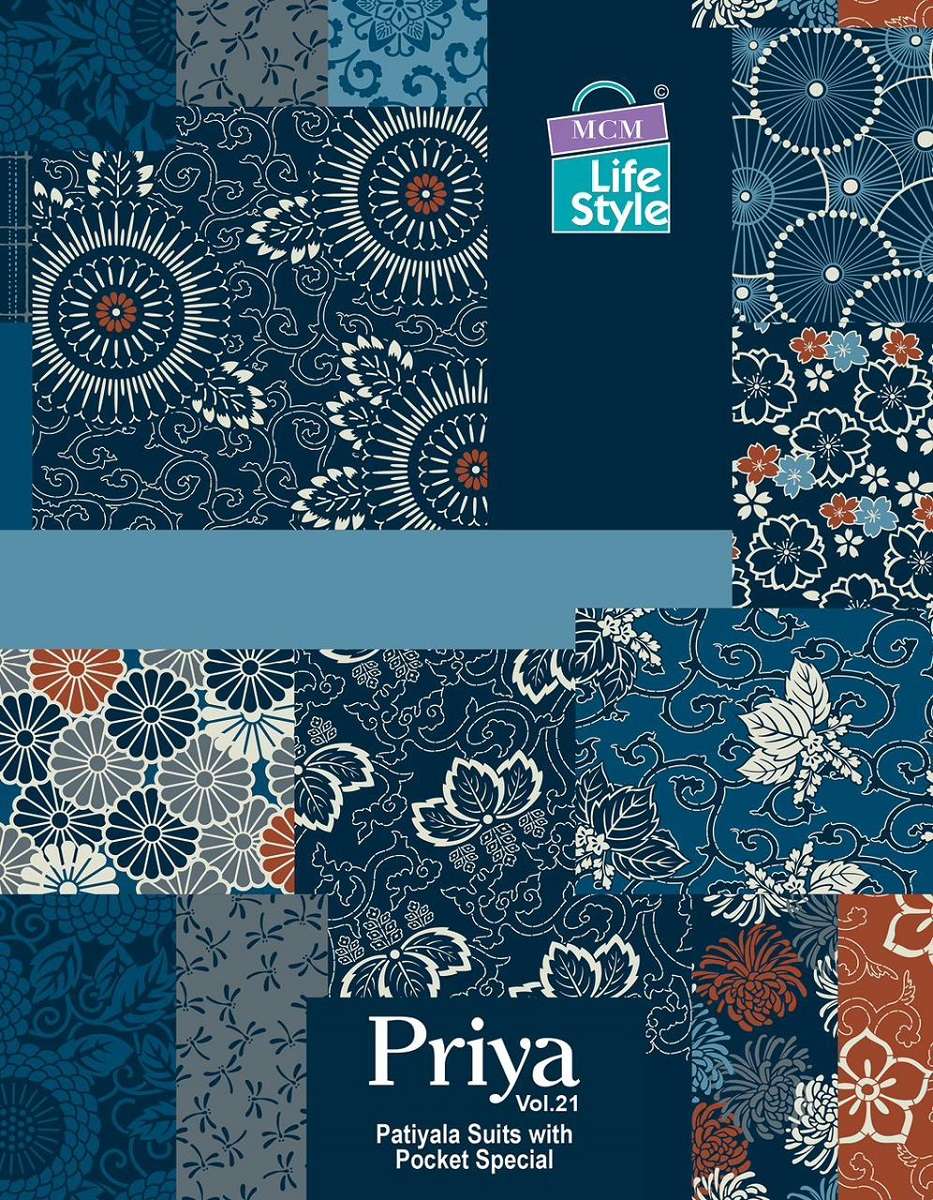 MCM Lifestyle Priya Vol-21 -Dress Material -Wholesale Catalog