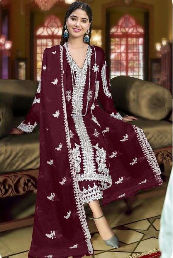 Motifz D -2009 velvet with embroidery Salwar Kameez Wholesale catalog