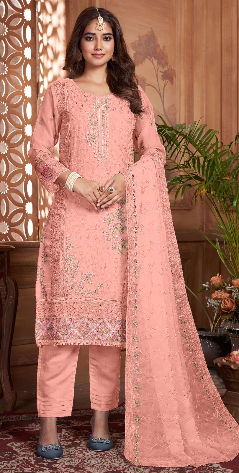 Motifz D -418 Soft Organza with Embroidery Salwar Kameez Wholesale catalog
