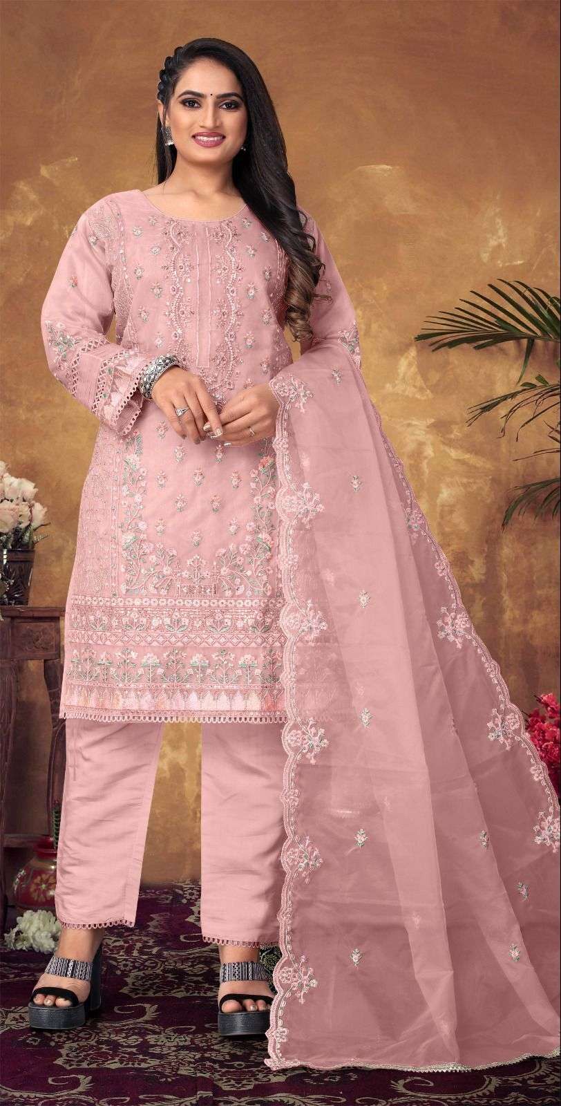 Motifz D -420 Organza with Embroidery khatli Salwar Kameez Wholesale catalog