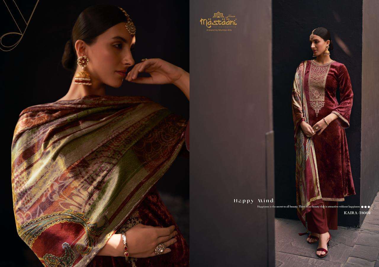 Mumtaz Mastaani Kaira Embroidery Velvet Salwar Kameez Wholesale catalog