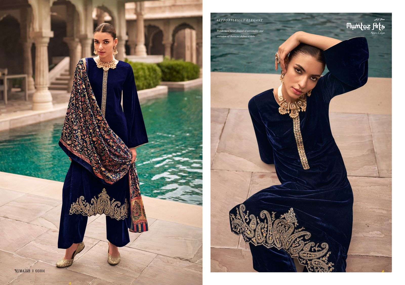 Mumtaz Numaish Velvet Embroidery Salwar Kameez Wholesale catalog