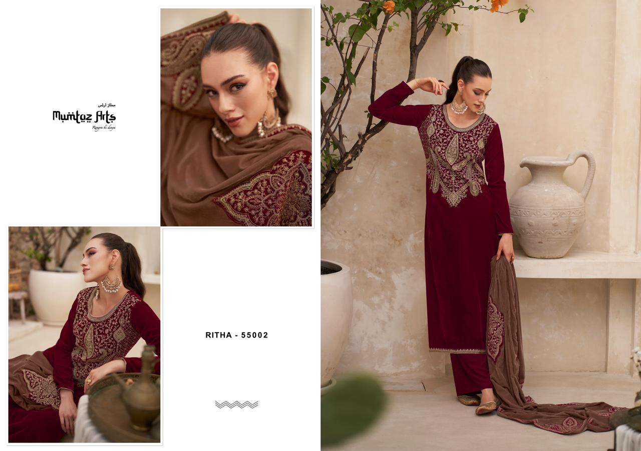 Mumtaz Ritha Velvet Designer Salwar Kameez Wholesale catalog